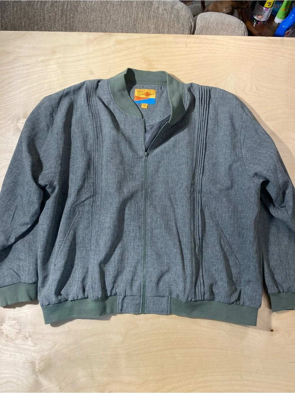 Haband Gold Coast Gray Zip Up Jacket 4X (RS)